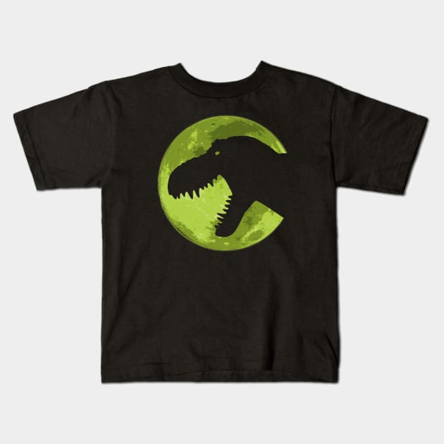 Tyranno Moon Kids T-Shirt by nickbeta